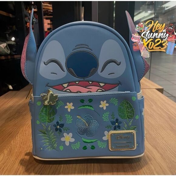 Loungefly Disney Lilo & Stitch Floral Stitch Figural Mini Backpack